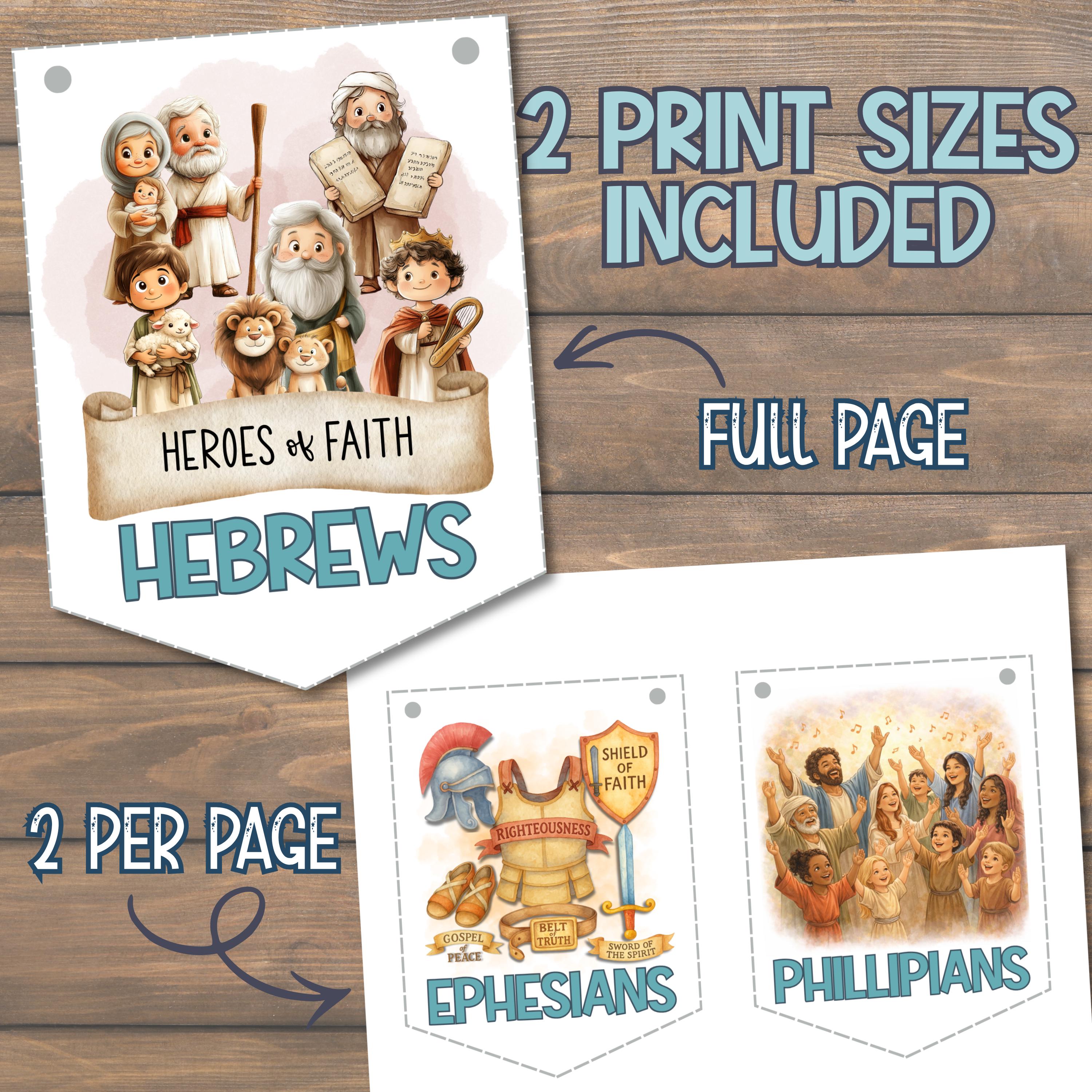 New Testament Books of the Bible Printable Banner | Sunday School ...