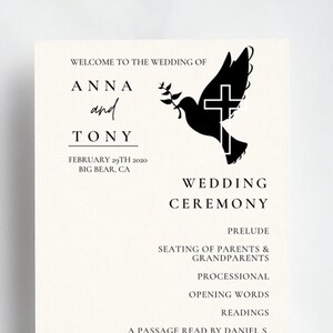 Catholic Wedding Program Template Catholic Wedding Wedding Template