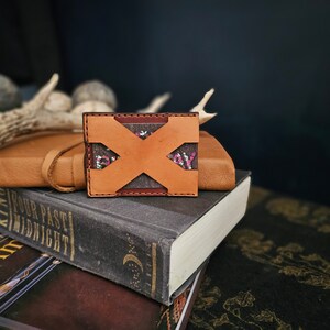 Cartera de hombre de piel, Bolsillo delantero, Cartera minimalista, delgada