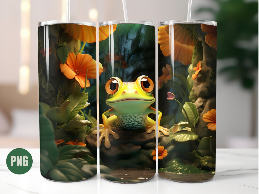 3D Frog Tumbler Wrap Quilled Paper Digital Download 20oz Skinny Tumbler ...