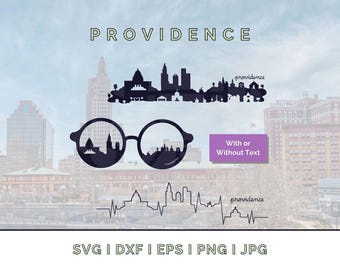 Offre groupée sur la ligne d'horizon de Providence : vecteurs de silhouette de monuments SVG, PNG, JPG (téléchargement numérique pour Cricut, etc.)