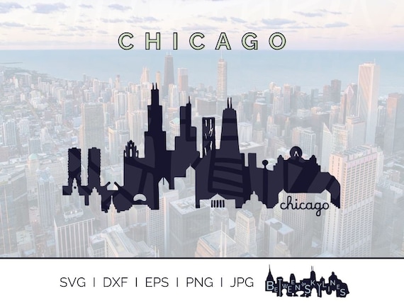 Chicago Skyline Silhouette Clip Art Chicago City Skyline Golden