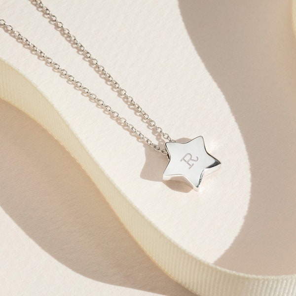 925 Sterling Silver Children's Star Shaped Necklace in 16" - Adorable Star Shape Pendant Necklace For Young Girls - Girls Star Accessories