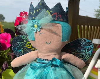 Handgemaakte Fairy Doll Blauw