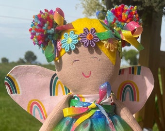 Enchanting Handmade Fairy Doll Rainbow Fairy