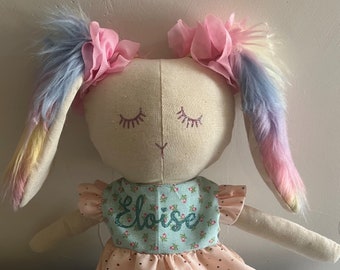 Adorable Rag Doll Bunny that can be personalized