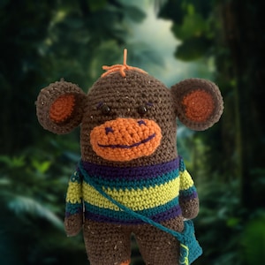 Monkey crochet doll