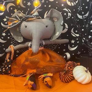 Ellie the Elephant/ Handsewn elephant rag doll