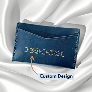 Benutzerdefinierte Leder Kartenhalter, handgefertigtes einzigartiges Geschenk Minimalistische Visitenkartehalter, Abschlussgeschenk, Geburtstagsgeschenk, erster Job Geschenk, Geschenk für Erwachsene