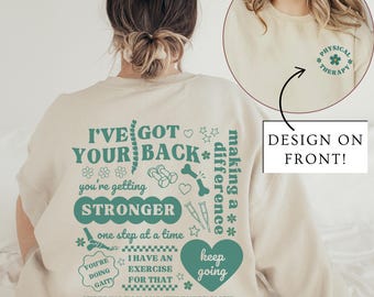 Physical Therapy Sweatshirt PTA Shirt Physical Therapy Shirt DPT Graduation Gift Physical Therapist Sweatshirt Retro Physical Therapist Gift