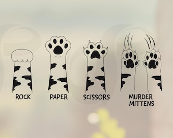 Piedra, papel o tijera: Diseño divertido para amantes de los gatos (descarga digital)