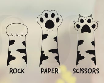 Piedra, papel o tijera: Diseño divertido para amantes de los gatos (descarga digital)