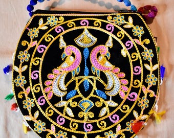 Bolso Potli bordado a mano / Bolso de mano para recuerdo de boda indio