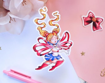 Sticker Sailor Moon - Transformation Magical Girl | Décalcomanie en vinyle pour ordinateurs portables, journaux et plus encore !