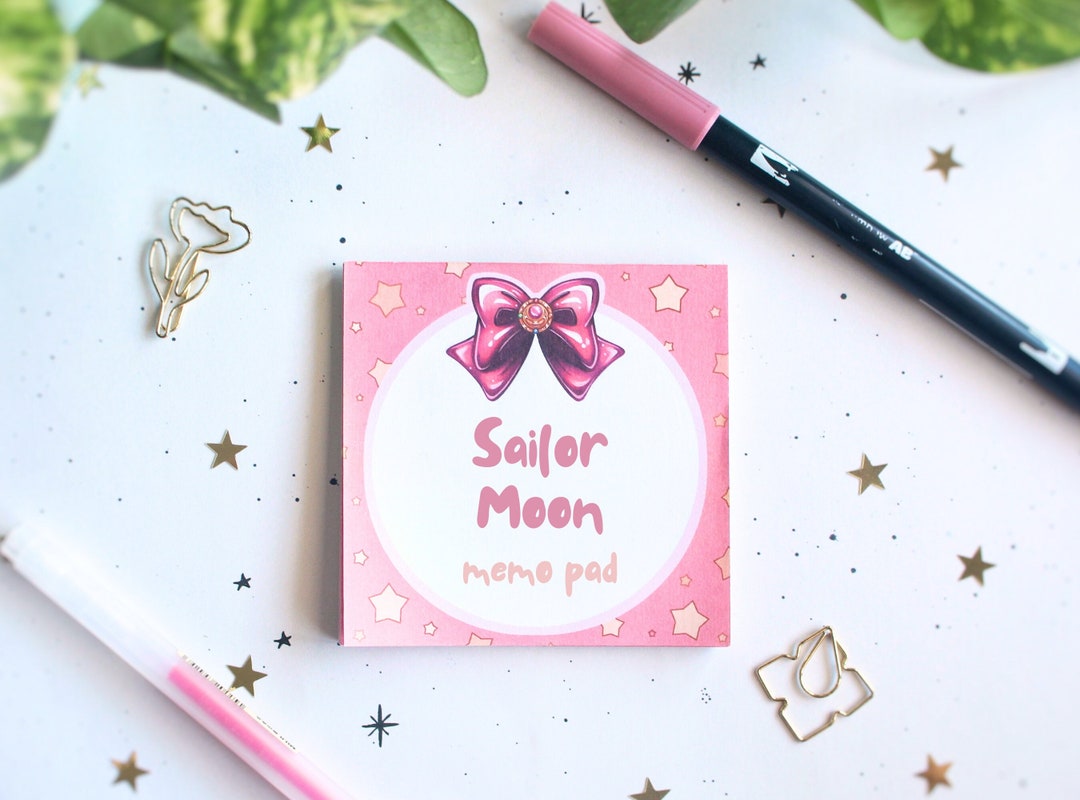 Sailor Moon Bow Memo Pad | Anime Stationery | 30 Square Pages - Etsy