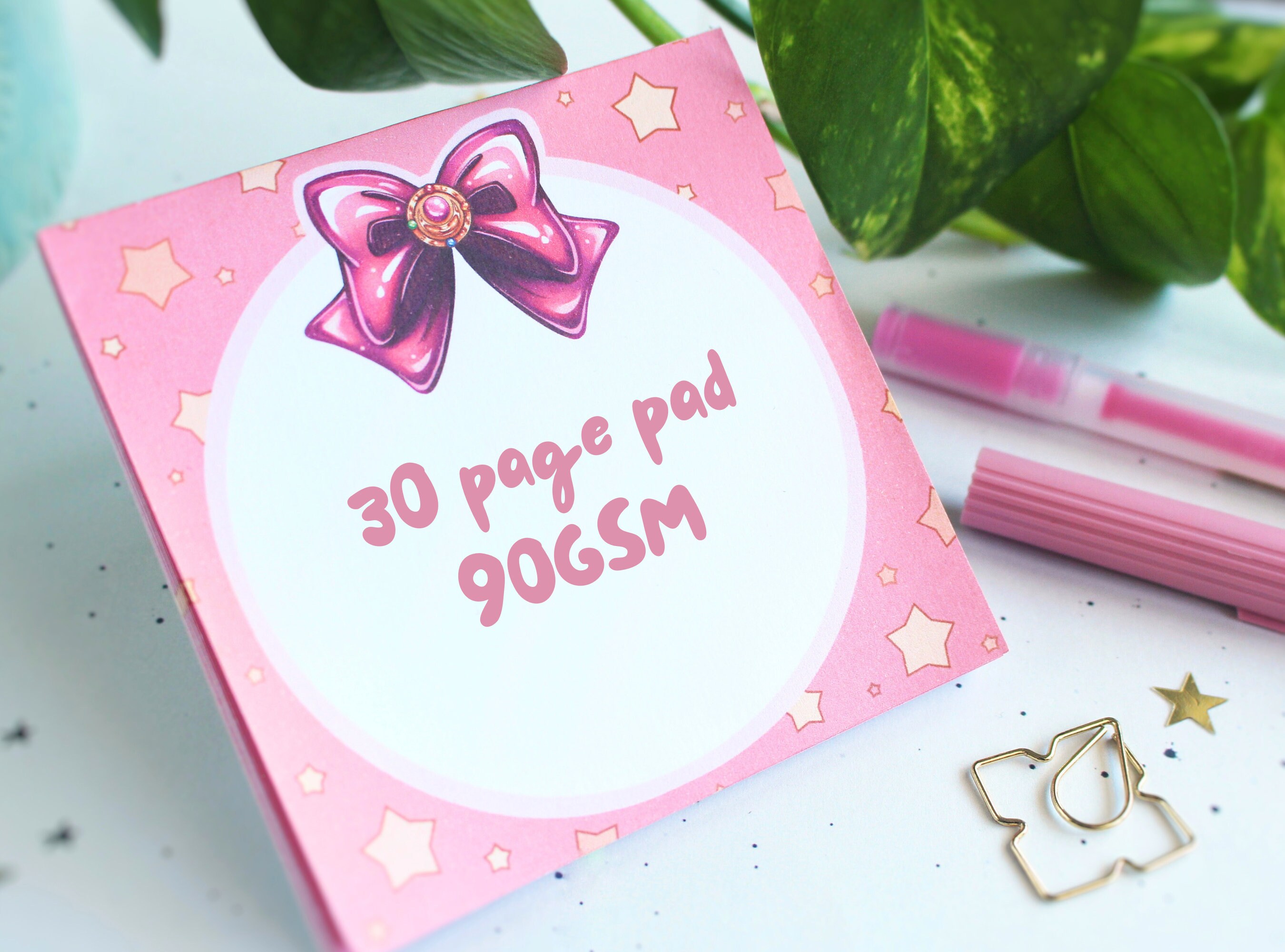 Sailor Moon Bow Memo Pad | Anime Stationery | 30 Square Pages - Etsy