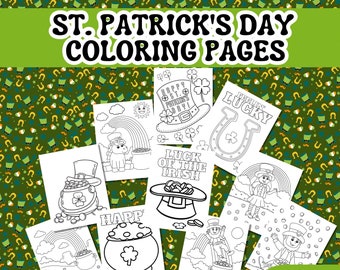 St. Patrick's Day Coloring Pages – Printable Activity Sheets (PDF)