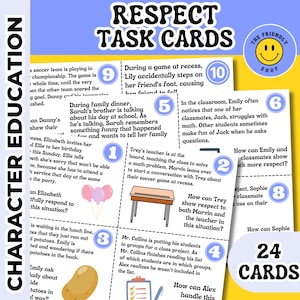 TARJETAS DE RESPETO - Situaciones de la vida real para el pensamiento crítico sobre el respeto