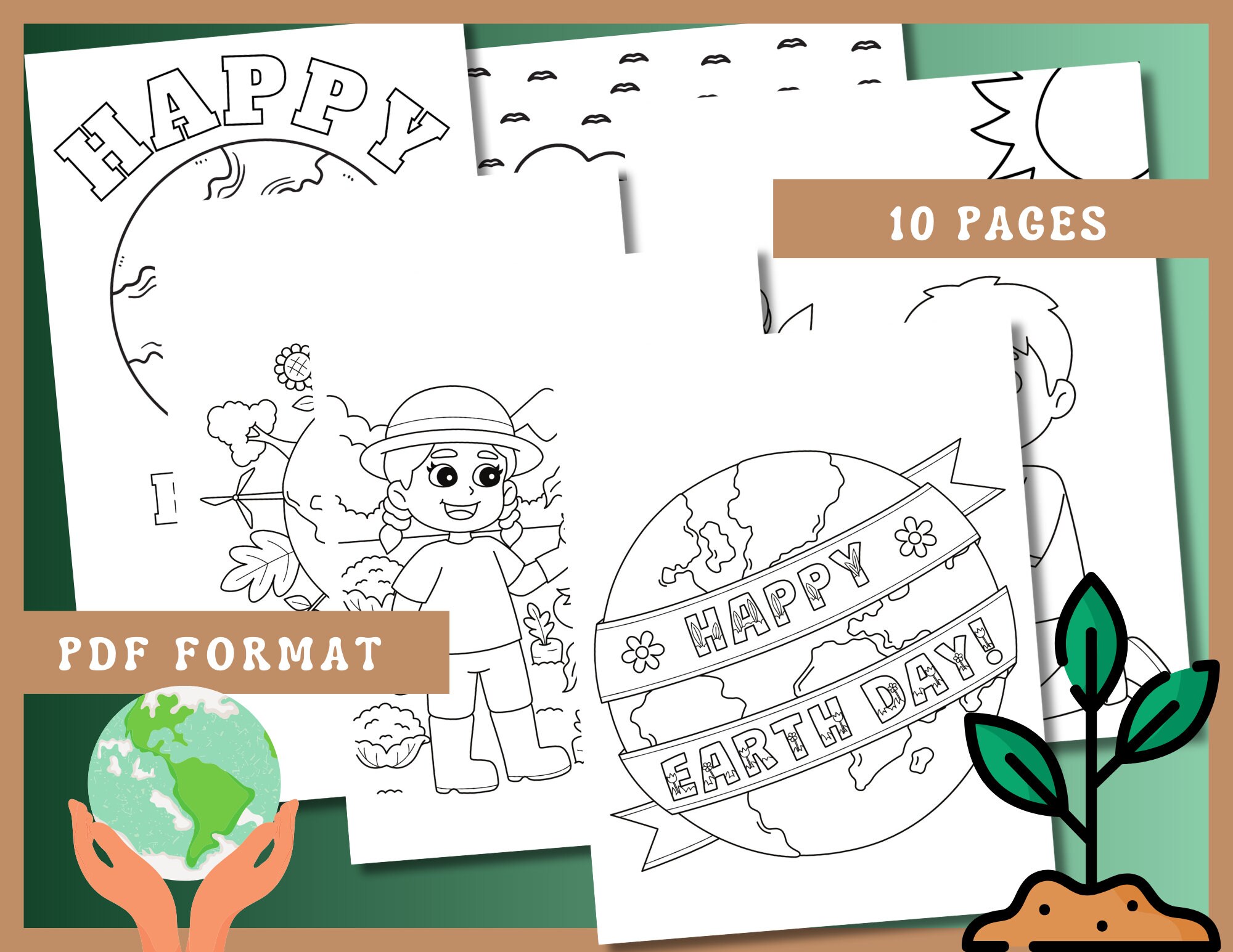 EARTH DAY Coloring Pages - Coloring Sheets for Early Finishers ...