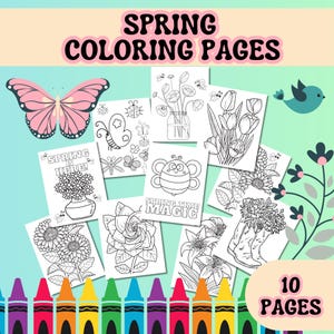 SPRING COLORING PAGES - Spring Season Coloring Activity