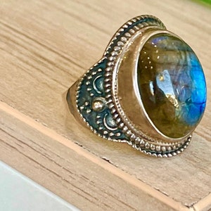 Bohemian Moonstone Statement Ring