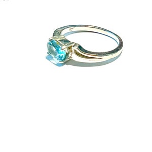 Dainty Blue Topaz Ring