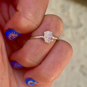 Dainty Moonstone Stackable Ring