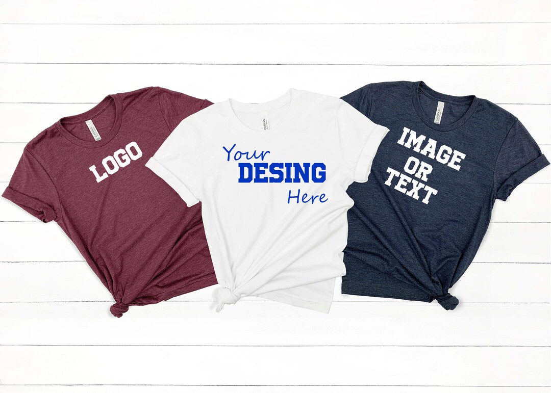 Custom Tshirt With Custom Logo or Text, Create Your Own Design, Custom