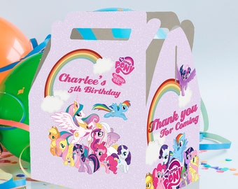 Personalized Little Pony Party Favor Boxes