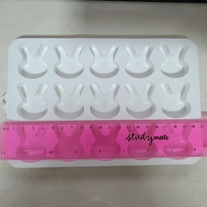 Easter Bunny Silicone Mold – White Flexible Mold for Resin, Clay, Soap | Spring Craft Supply