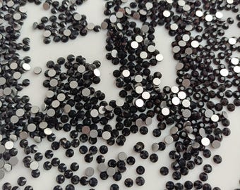 ブラックジェリーラインストーン 2 MM 3 MM 4 MM 5 MM 6 MM フラット