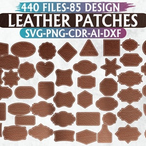 Leather Patch SVG Bundle: Laser Cut Files (Digital Download)