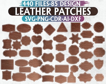 Leather Patch SVG Bundle: Laser Cut Files (Digital Download)