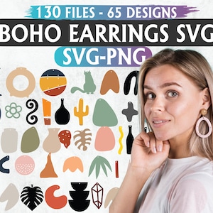 Boho Earrings Svg, Earring Svg, Earring template, glowforge earring, Laser Cut Earrings, Silhouette, Cricut - Digital File, Instant Download