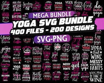 Pacchetto SVG Yoga: Meditazione, Loto, Disegni di Potenziamento (Download Digitale)