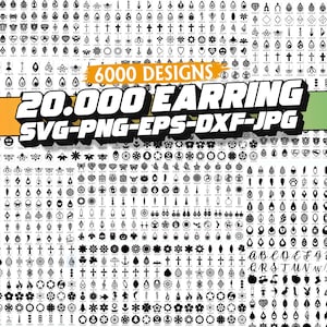 20,000+ Earring SVG Bundle: Faux Leather & Laser Cut Designs (Digital File)