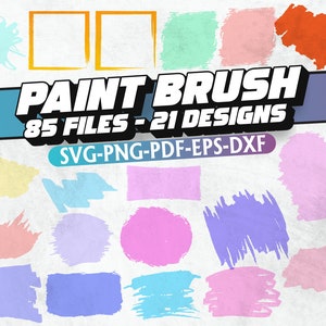 Paint Brush Strokes SVG Bundle: Hand-Drawn Clipart (Digital Download)