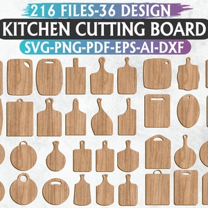 カッティングボードSVGバンドル、チーズボード、レーザーカットファイル、カッティングボードSVG、料理用のボード、パン用のボード、キッチン用カッティングボード