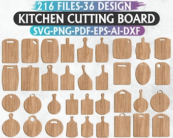 Cutting Board Svg Bundle, Cheese board, Laser cut file, cutting board Svg, Boards for serving dishes, board for bread, kitchen cutting board