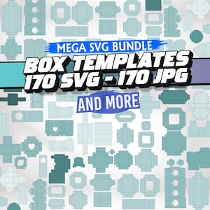 Box Vorlage SVG Bundle: 170 DIY Papier Handwerk Geschenkboxen, Favor Geschenk, Schneidedateien