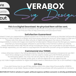 K&ouml;nnte beinhalten: Ein digitaler Download f&uuml;r ein Design mit dem Text "Dies ist ein digitaler Download. Es wird kein physischer Artikel versandt." und "Zufriedenheitsgarantie". Der Text enth&auml;lt auch Informationen zu den Nutzungsbedingungen f&uuml;r kommerzielle Zwecke und zu Zip-Dateien.