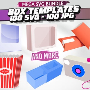100 Box Templates SVG, Mega Box Templates, Exclusively for Cricut, Studio, Cameo, Cricut, Paper Crafts, Decorative, Party, box, Cut Files