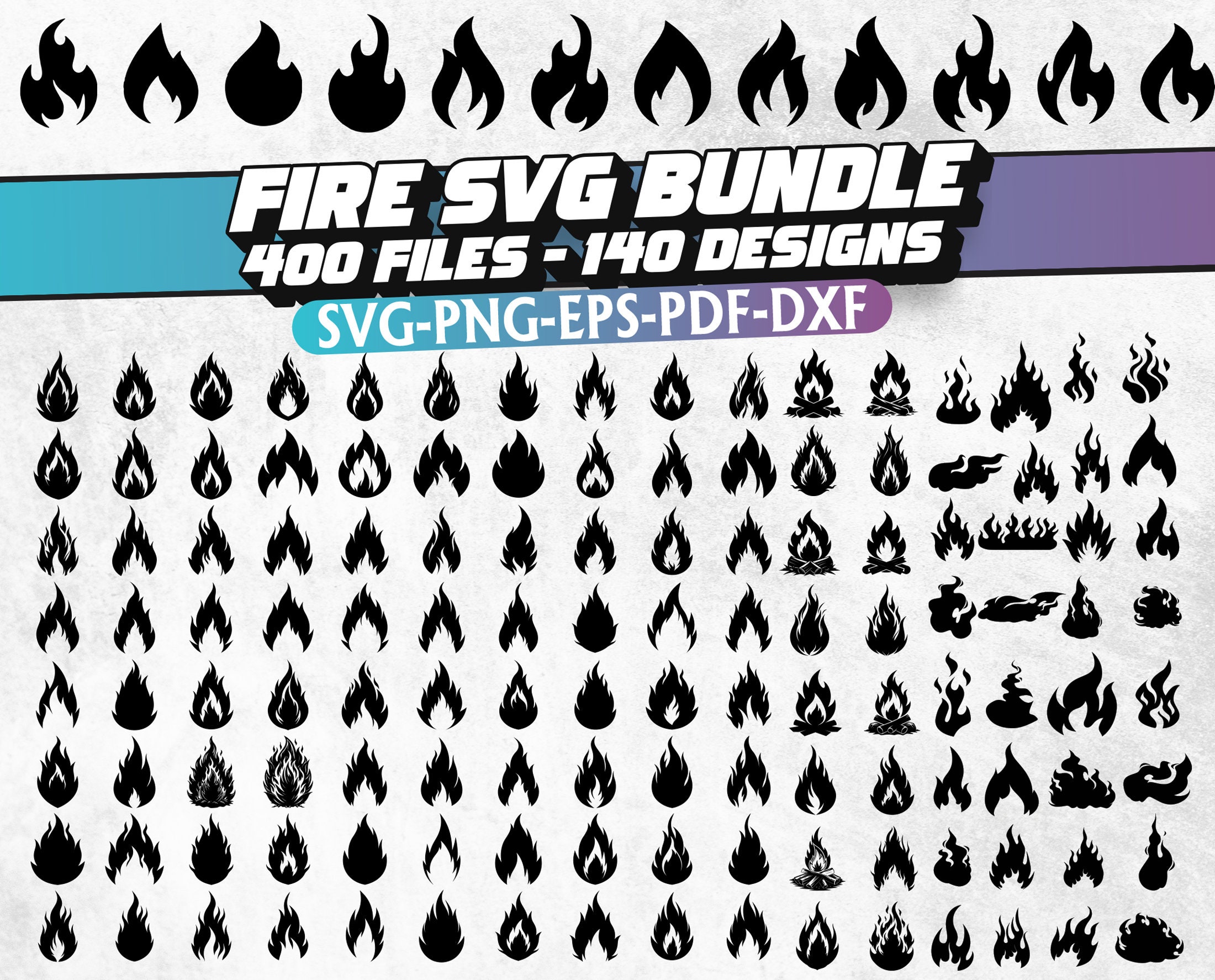 Svg Raging Fire Fire SVG Bundle: Campfire Flames Clipart (digital Download) - Etsy