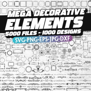 5000+ Decorative Elements SVG, Ornaments svg, border svg, arrow svg, wedding svg, Dividers Borders Svg, Text Divider Svg, SVG, Cricut Files