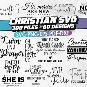 Christian SVG Bundle: Bible Verse Designs (Digital Download)