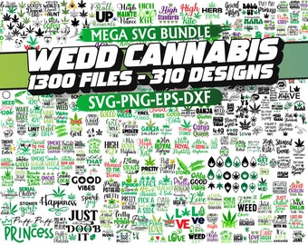 Stoner SVG-Bundle, Weed SVG-Datei, Cannabis-Svg, Marihuana-Svg, Topf-Svg, Schneidedatei für Cricut, Unkrautblatt-Svg, Trippy-Svg, Rauchen-Svg-Dateien
