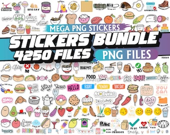 Mega Sticker Png Bundle, Printable Stickers, Sticker Designs, Stickers Png, sticker download, PNG Printable Stickers, png, instant download