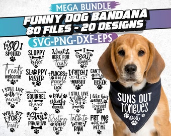 Funny Dog Bandana Svg, Funny svg bundle, Dog mom, Pet Shirt Svg, Dog Lover svg, Dog Bundle svg, Dog Quote svg ---- INSTANT DOWNLOAD ----