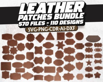Leather Patch SVG Mega Bundle: Laser Cut Files (Instant Download)