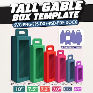 Gable Box Template Bundle: DIY Gift & Favor Box SVG (Instant Download)